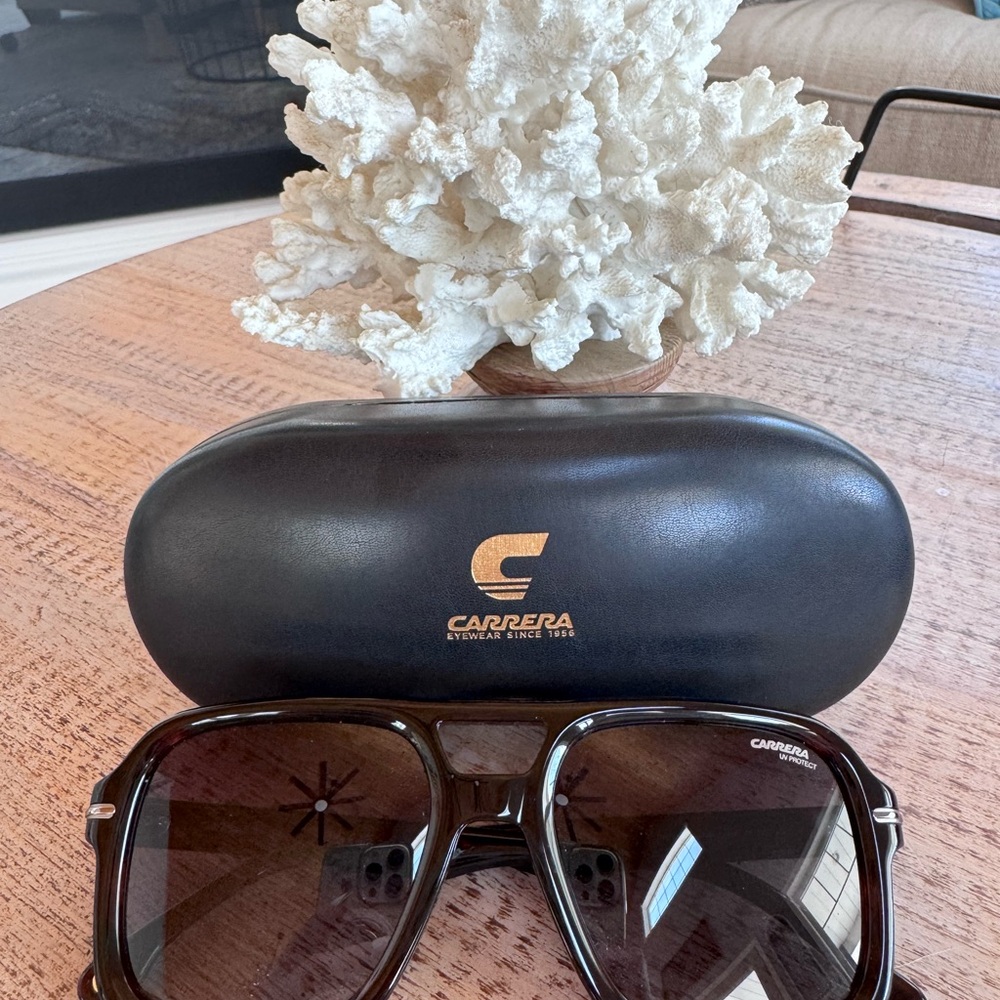 Carrera Brown Tortoise Oversized Square Sunglasses - Picture 4 of 5